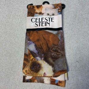Celeste Stein Cat Photo Collage on Knee High...socks